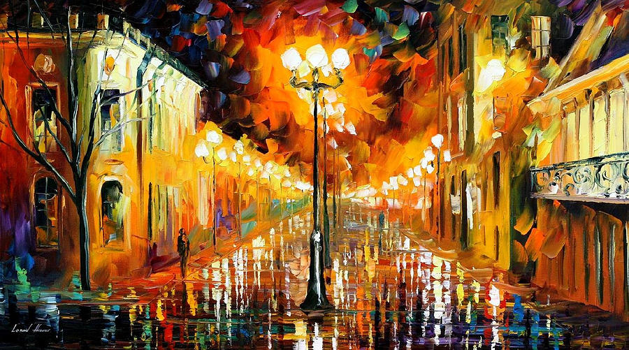 Night Mystery - PALETTE KNIFE Oil Painting On Canvas By Leonid Afremov ...