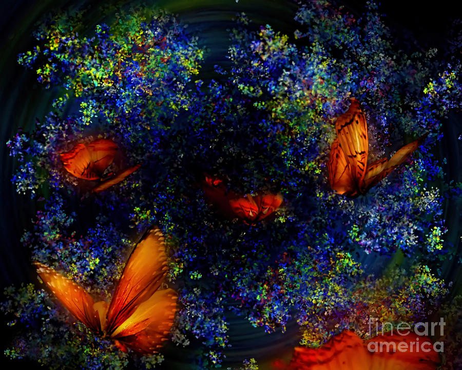 Night of the Butterflies Digital Art by Olga Hamilton