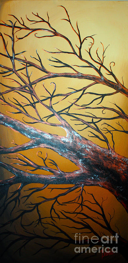 Night of the Eclipse Panel 3 Painting by Teshia Art
