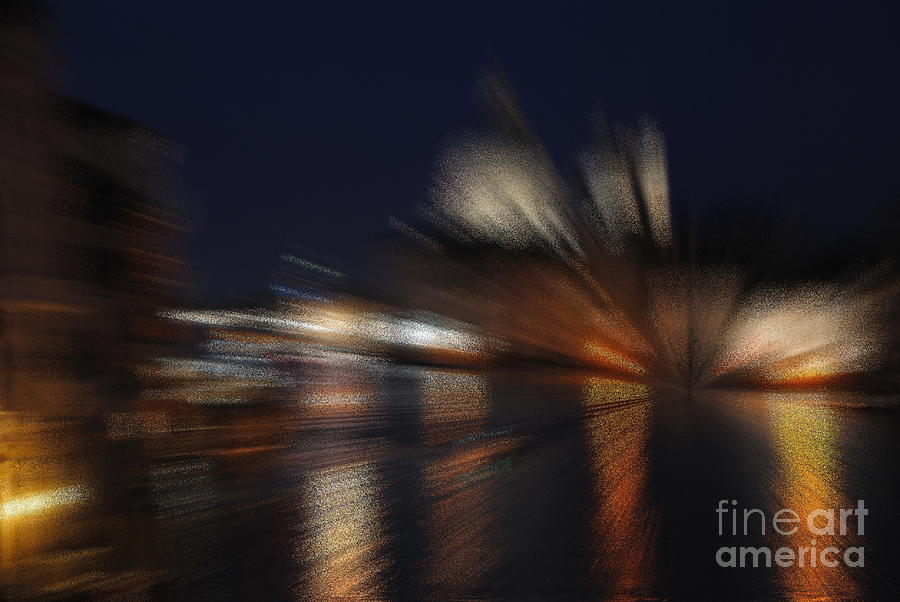 Night on Grand Canal - Abstract Photograph by Jacqueline M Lewis