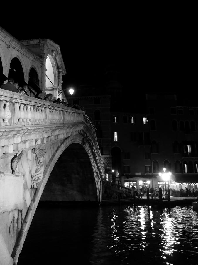 Black And White Photograph - Night on the Rialto by Bishopston Fine Art