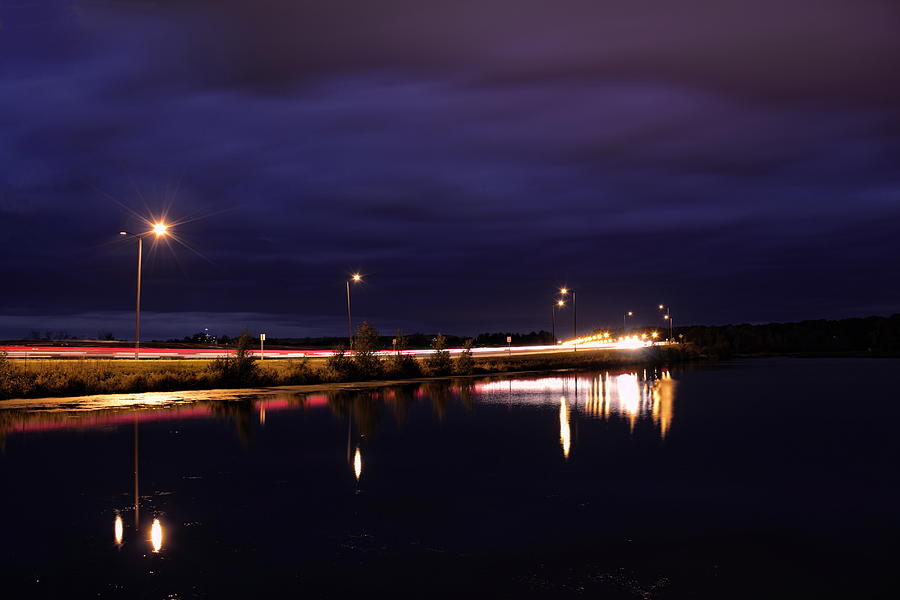 Nighttime Over McCleary Bridge Photograph by Dale Kauzlaric