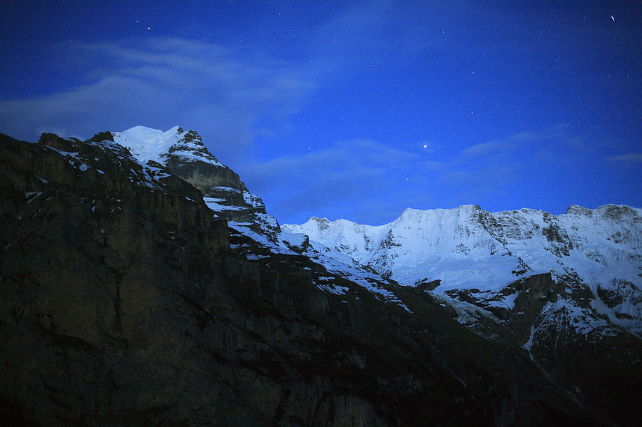 Night Over The Swiss Alps In Switzerland Photograph By Darron R Silva