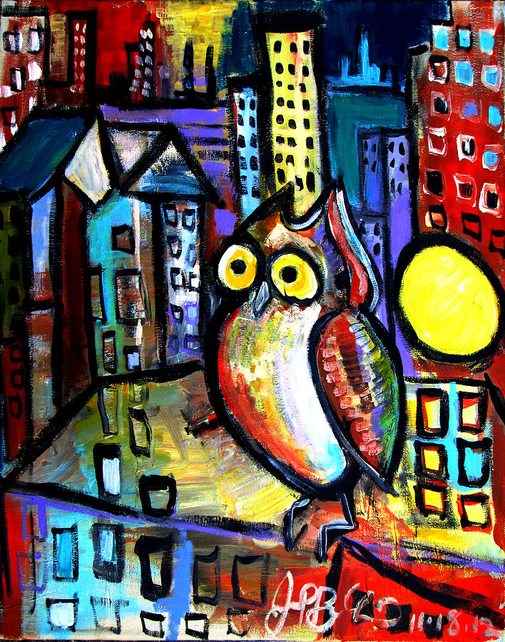 Night Owl Painting By Jon Baldwin Art
