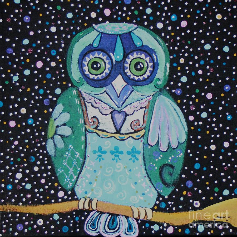 Night Owl Painting by Melinda Etzold