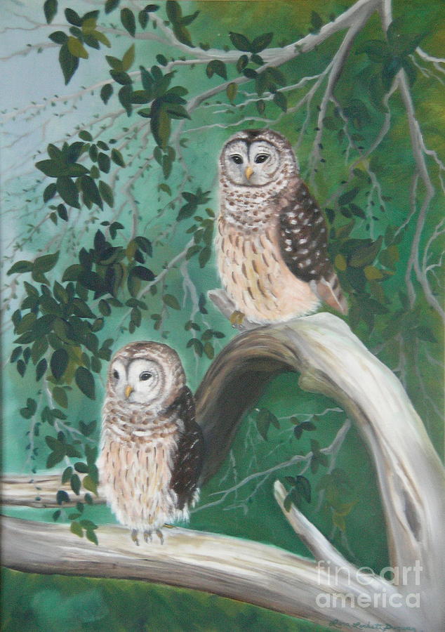 Night Owls Painting by Lora Duguay