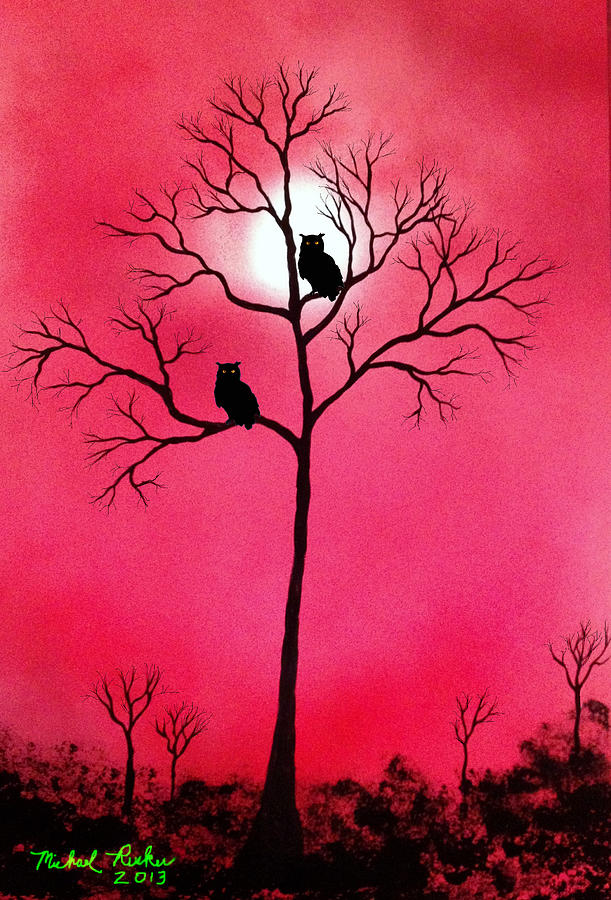 Night Owls Painting by Michael Rucker