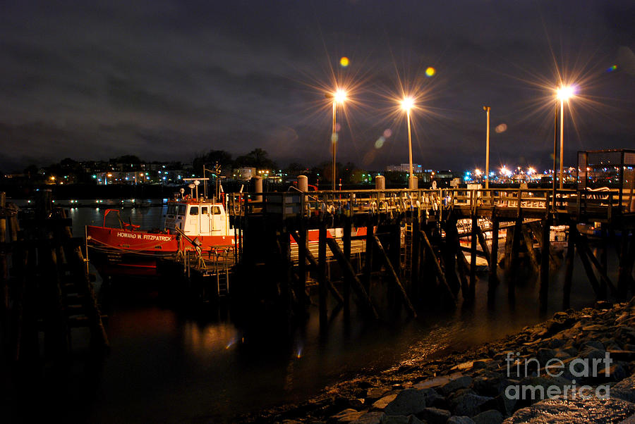 Night Pier Photograph by Richard Gibb