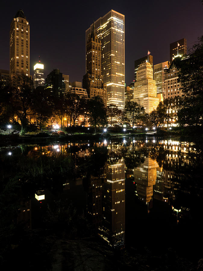 Night Reflection Photograph by Michael Lee