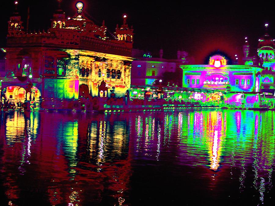 Night Reflections At Golden Temple Photograph by Anand Swaroop Manchiraju