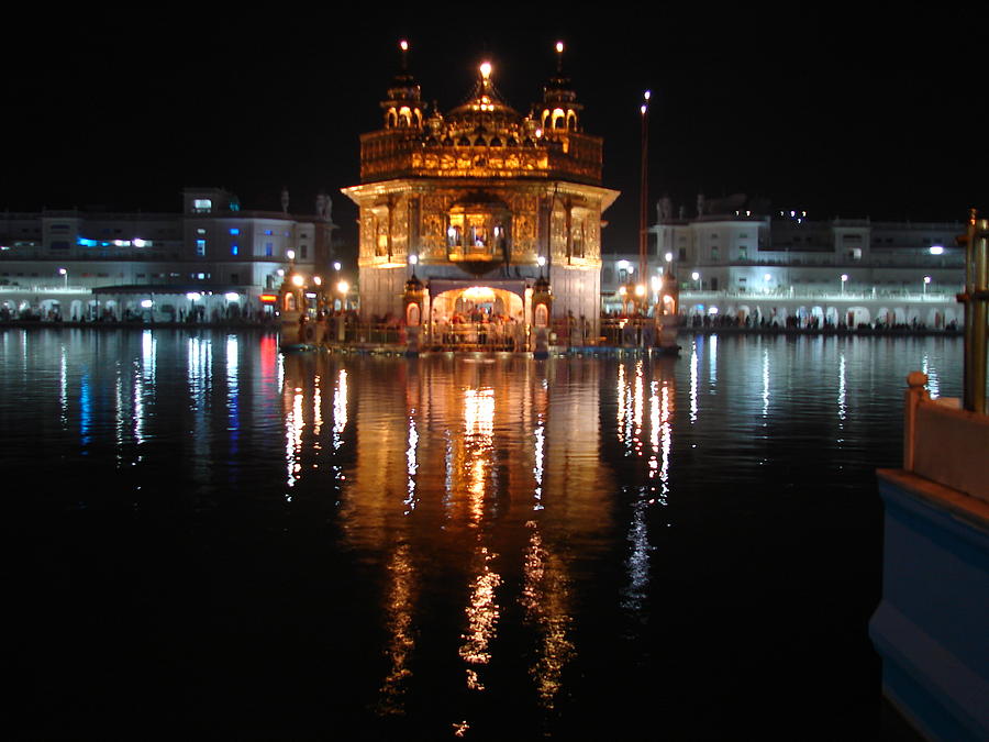 Night Reflections At Golden Temple-2 Photograph by Anand Swaroop Manchiraju