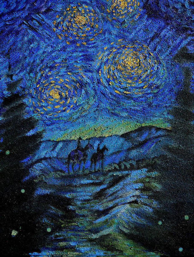 Night Ride Down From High Trampas Lake Painting by Anastasia Savage Ealy