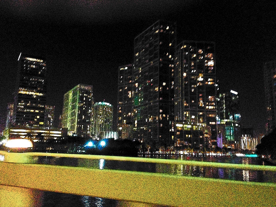 Night Ride Miami Photograph by Strangefire Art       Scylla Liscombe