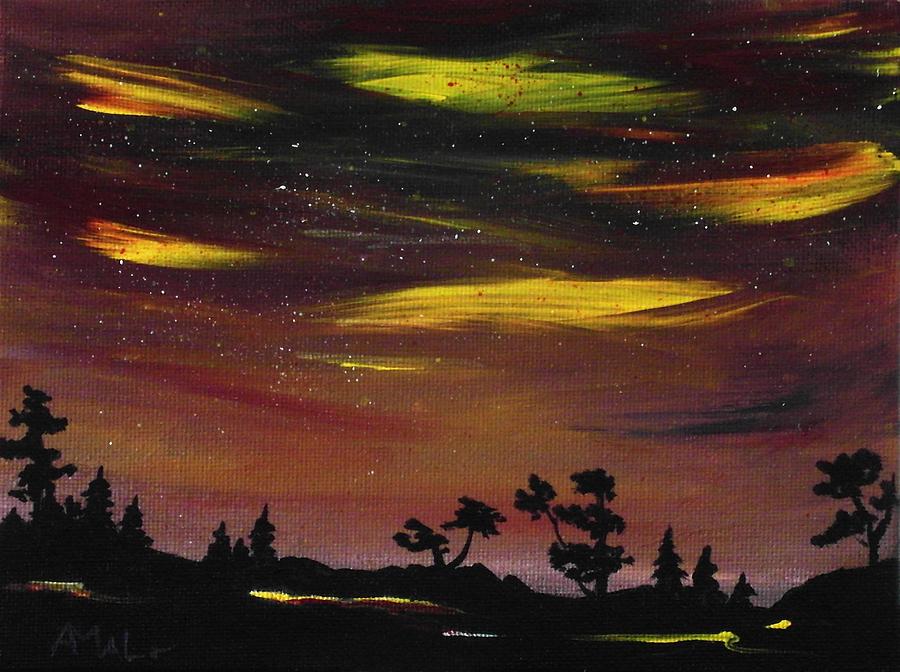 Night Scene Painting by Anastasiya Malakhova
