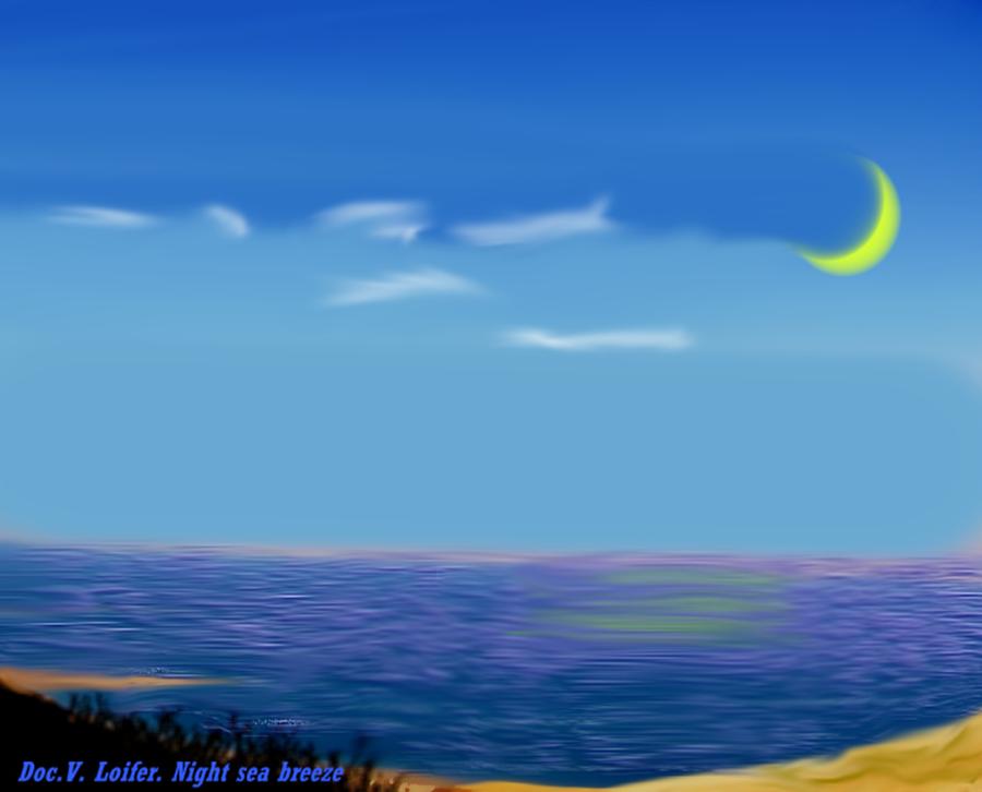 Night sea breeze Digital Art by Dr Loifer Vladimir