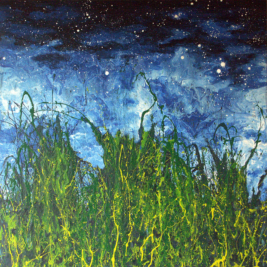Night Sky 2007 Painting by Michael Heikkinen