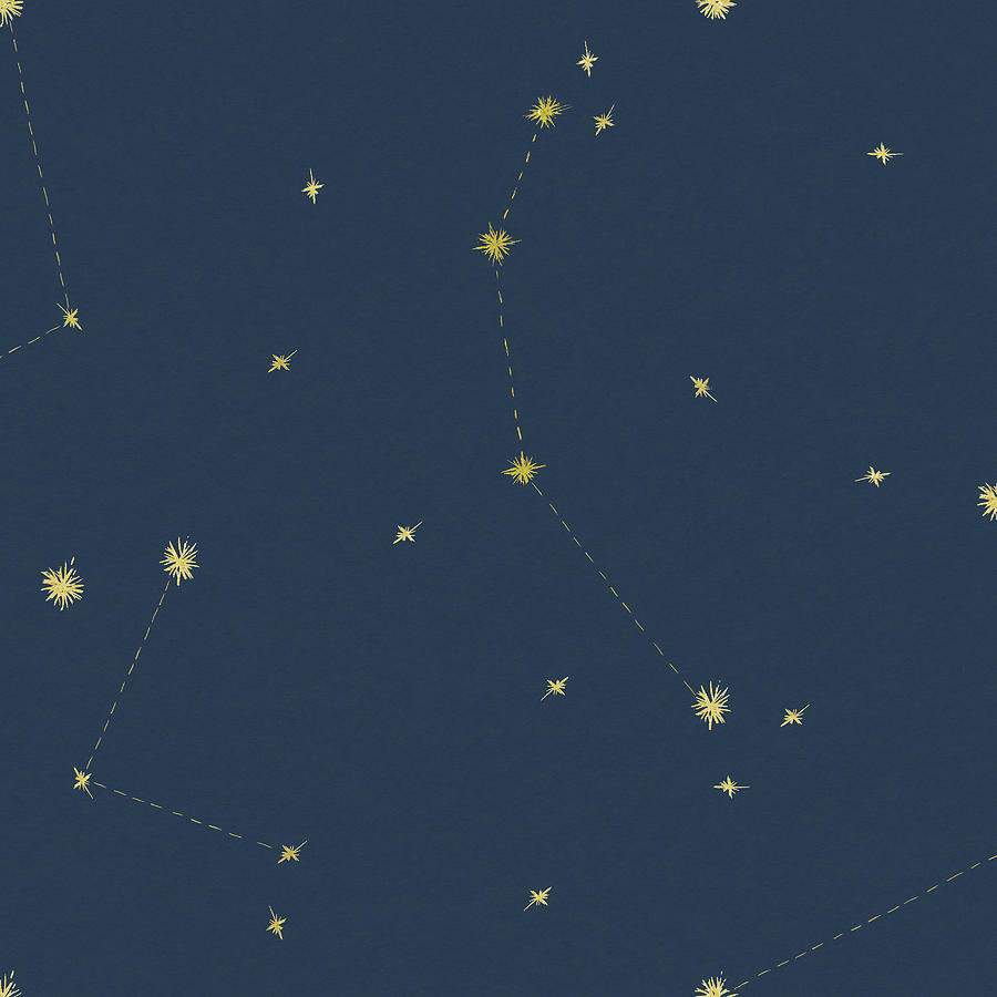 Night Sky Navy And Gold Pattern 05ajpg Painting by Sara Zieve Miller - Pixels