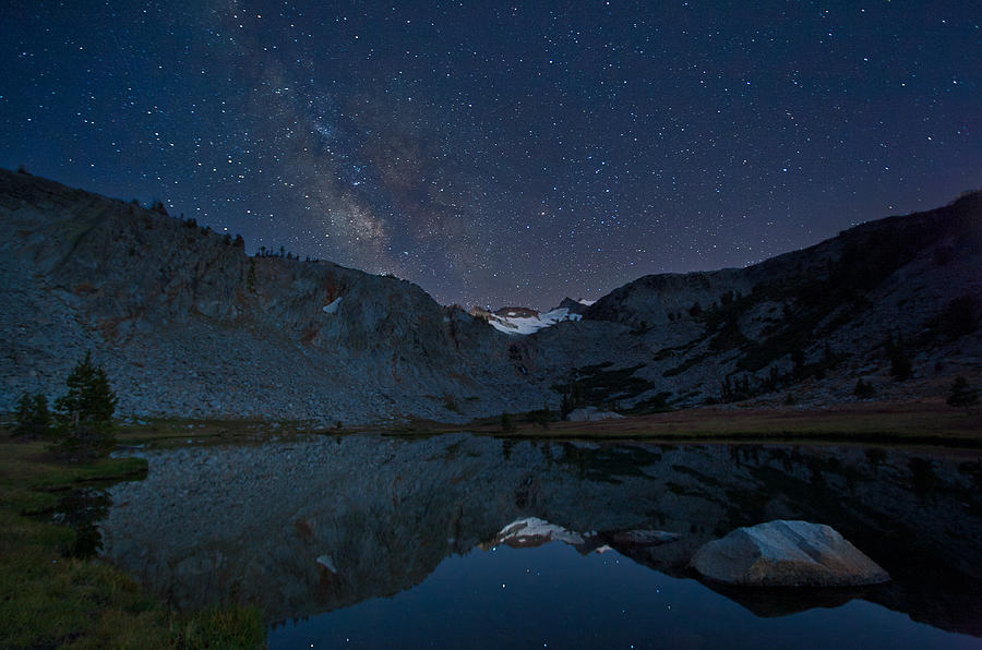 Yosemite National Park Photograph - Night Sky Over Mount Lyell by Tuan Le