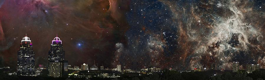 Night Skyline WIP Photograph by Gregory Scott