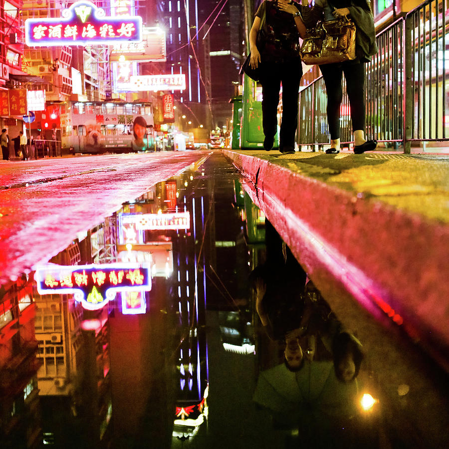 Night Street Of Sheung Wan Photograph by Andi Andreas