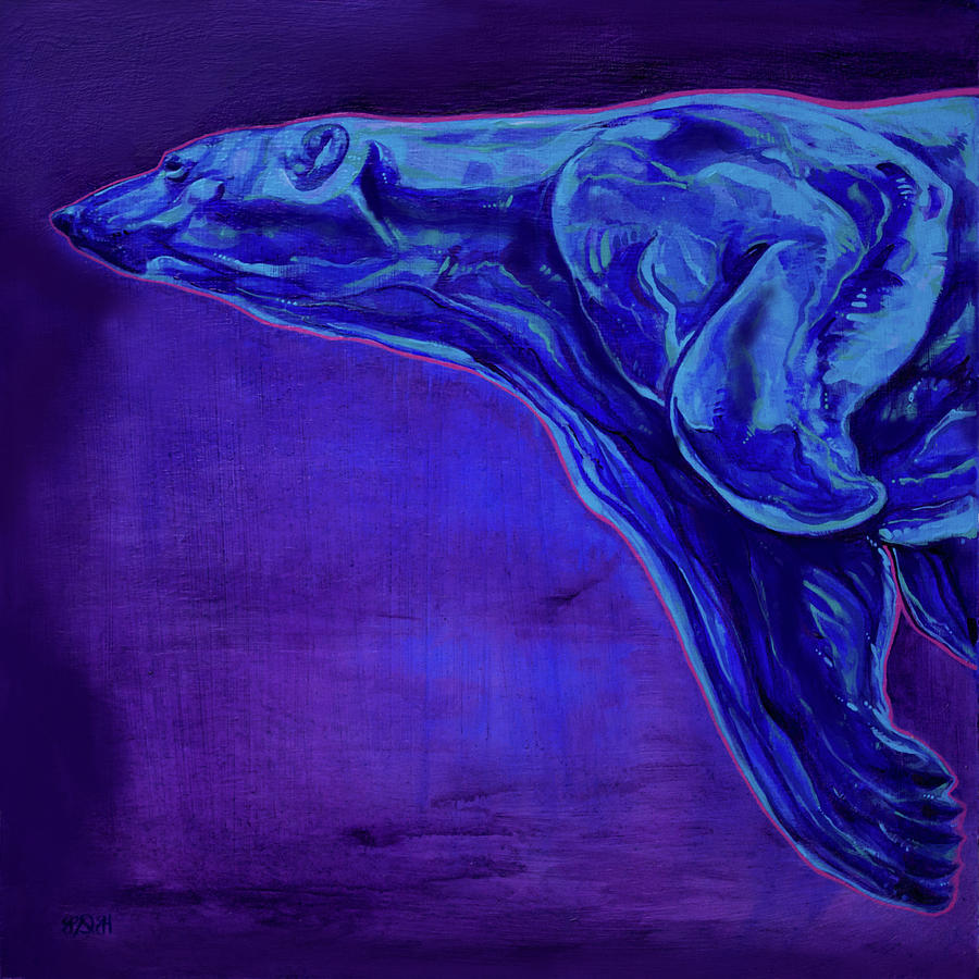 Cool Painting - Night Swimmer by Derrick Higgins