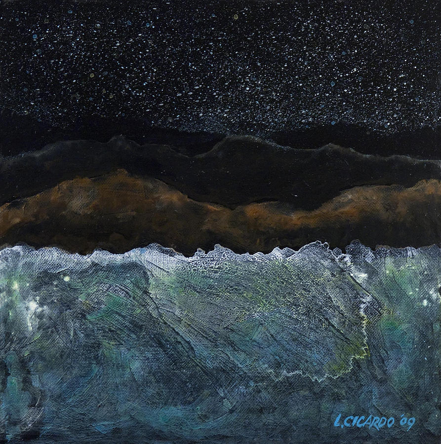 Seascape Painting - Night Tide - Sold by Lou Cicardo