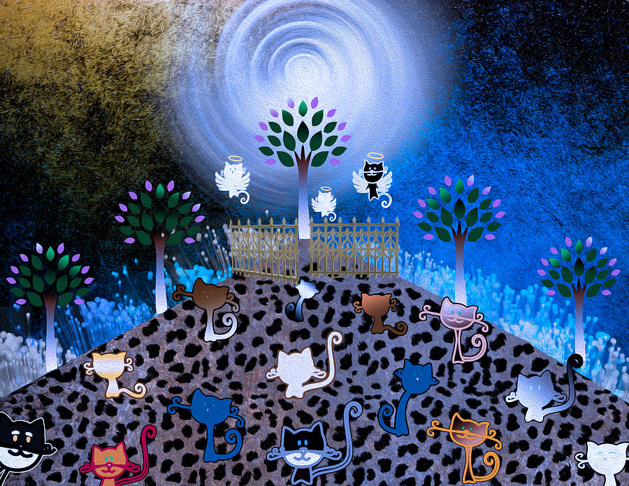 Tree Digital Art - Night Time Catwalk Leading to heaven by Teri Schuster