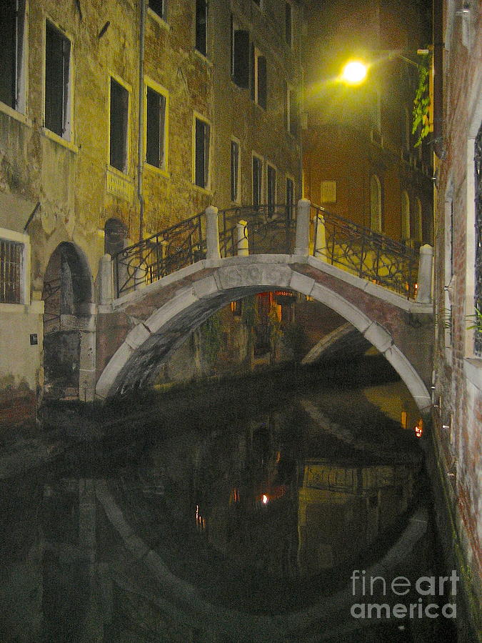 Night Time in Venice Photograph by Suzanne Oesterling