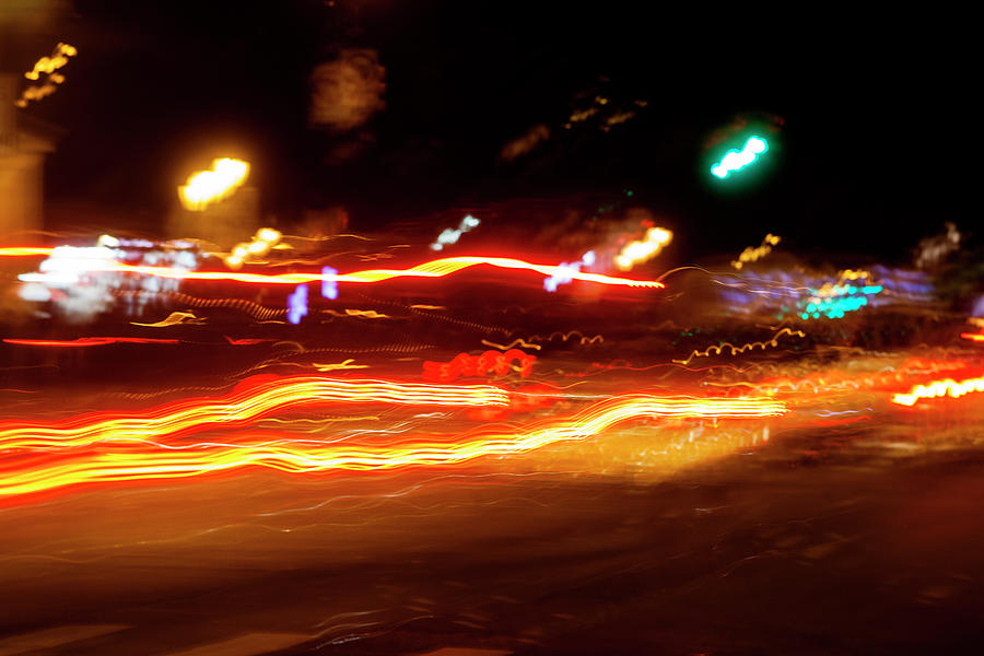Night Traffic Photograph by Brad Rickerby