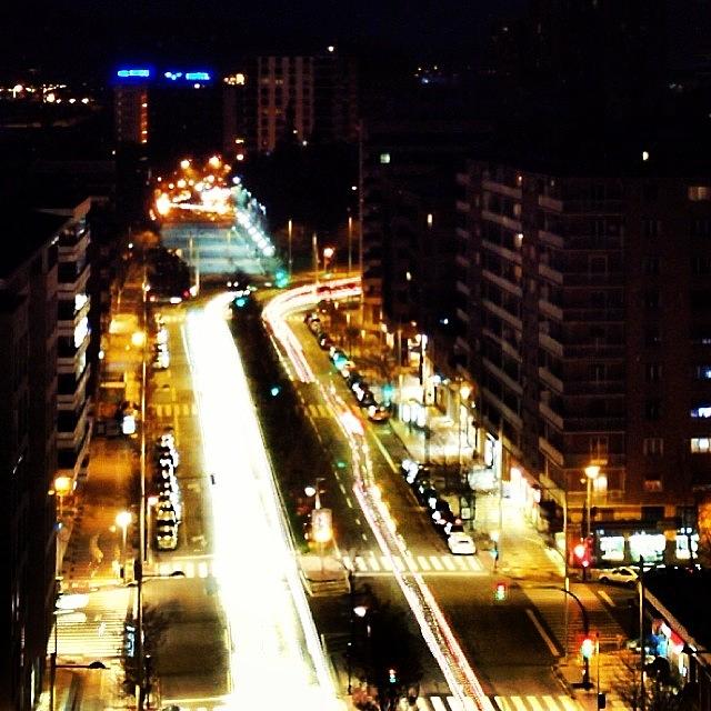 Night Traffic Lights Photograph by Moises Perez De Albeniz