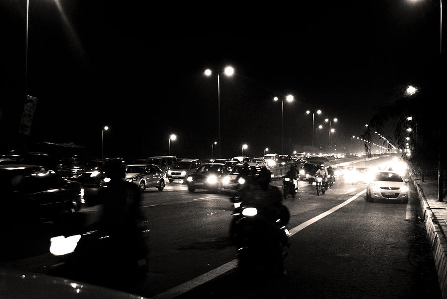 Night traffic Photograph by Sumit Mehndiratta