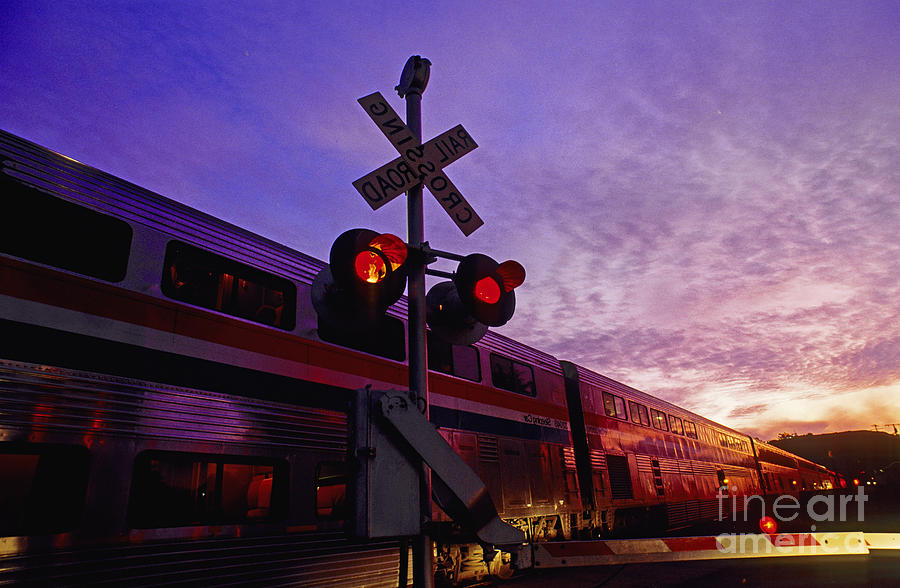 Night Train Santa Barbara, California Photograph by Adam Sylvester