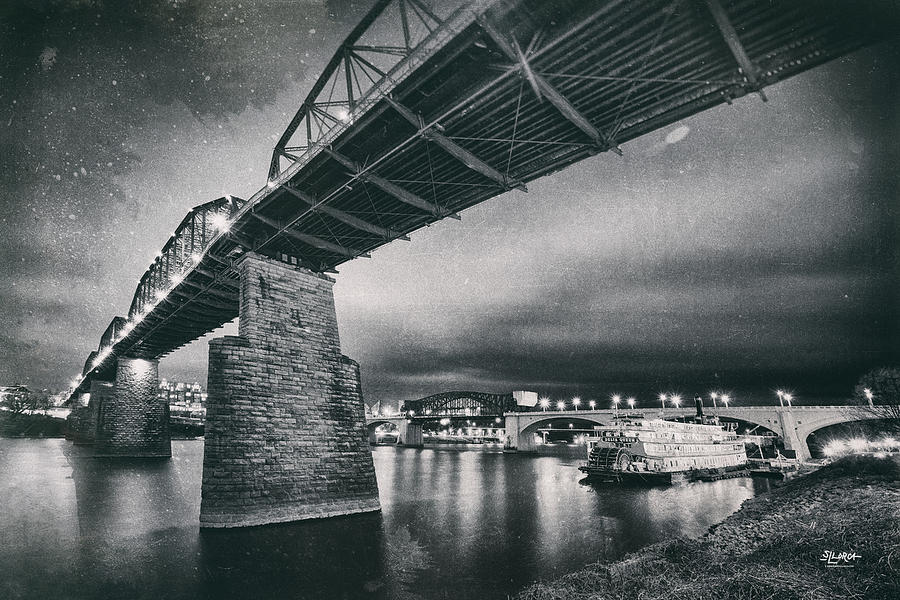 Bridge Photograph - Night Under The Bridge by Steven Llorca