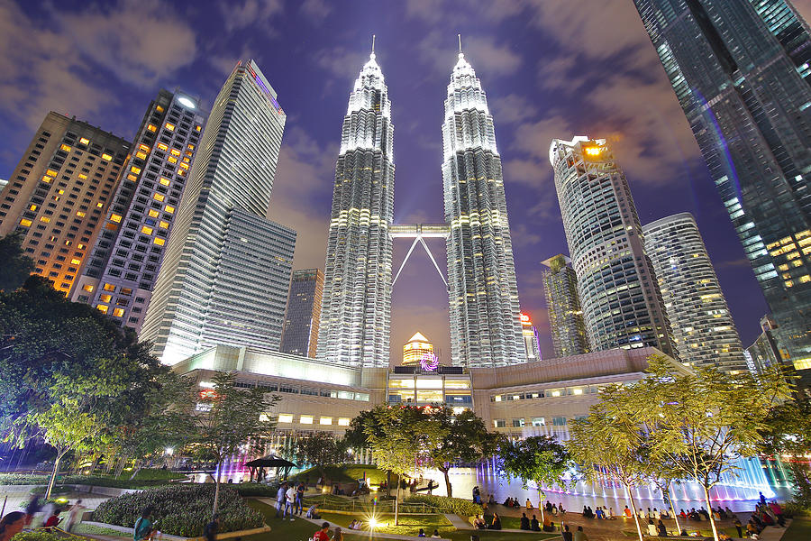 Night view of KLCC Photograph by Seng Chye Teo