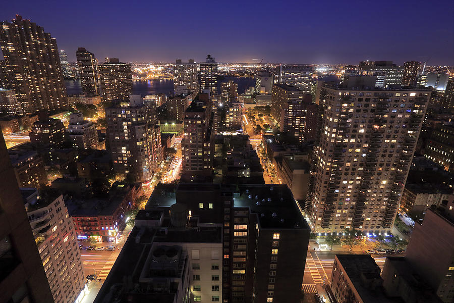 Night View Of Midtown Manhattan With Photograph by Bruce Yuanyue Bi