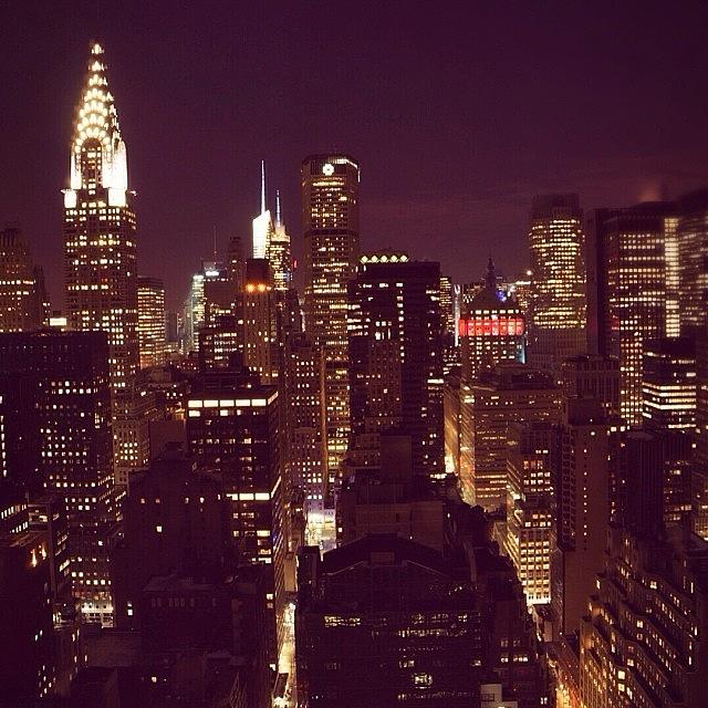 Night View Of The Chrysler Building Photograph by Vivienne Gucwa