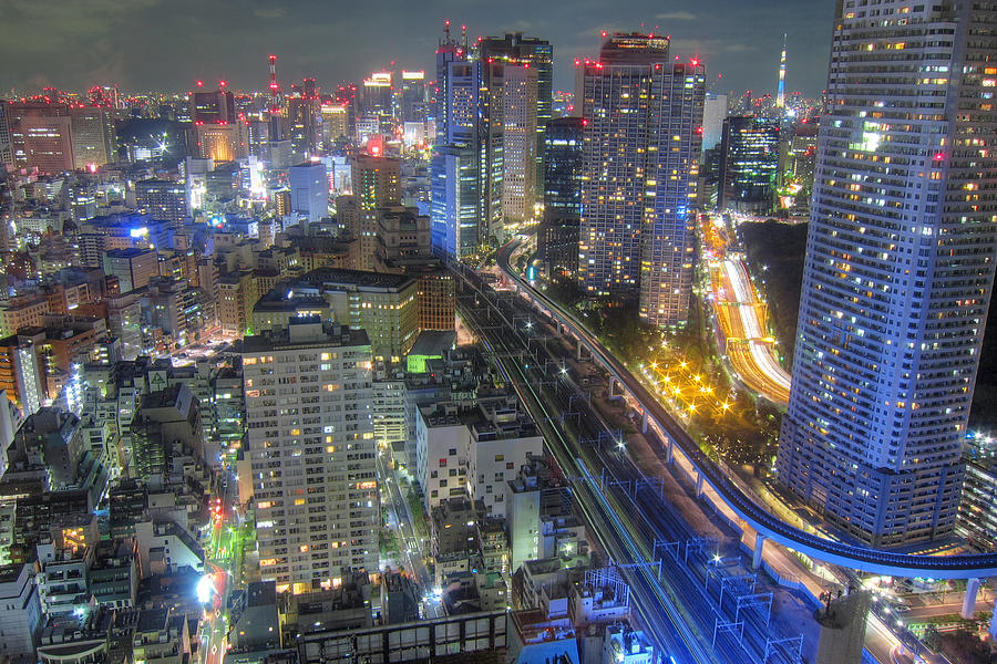 Night View Of Tokyo Photograph by Takashi Fujimori - Fine Art America