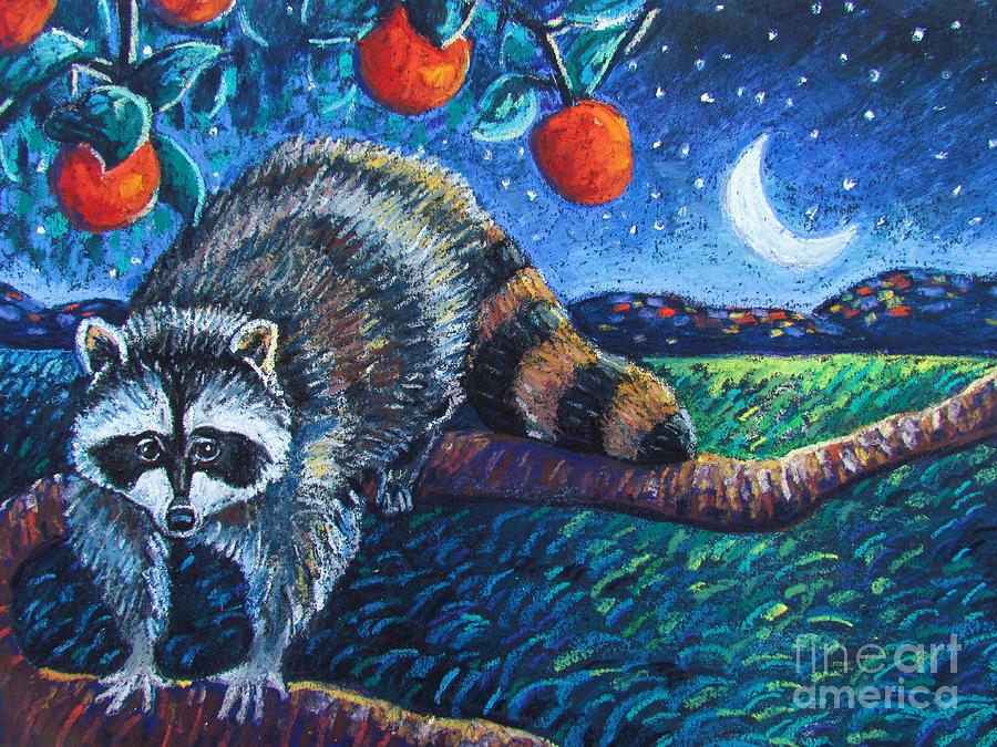 Raccoon Pastel - Night Visitor by Harriet Peck Taylor