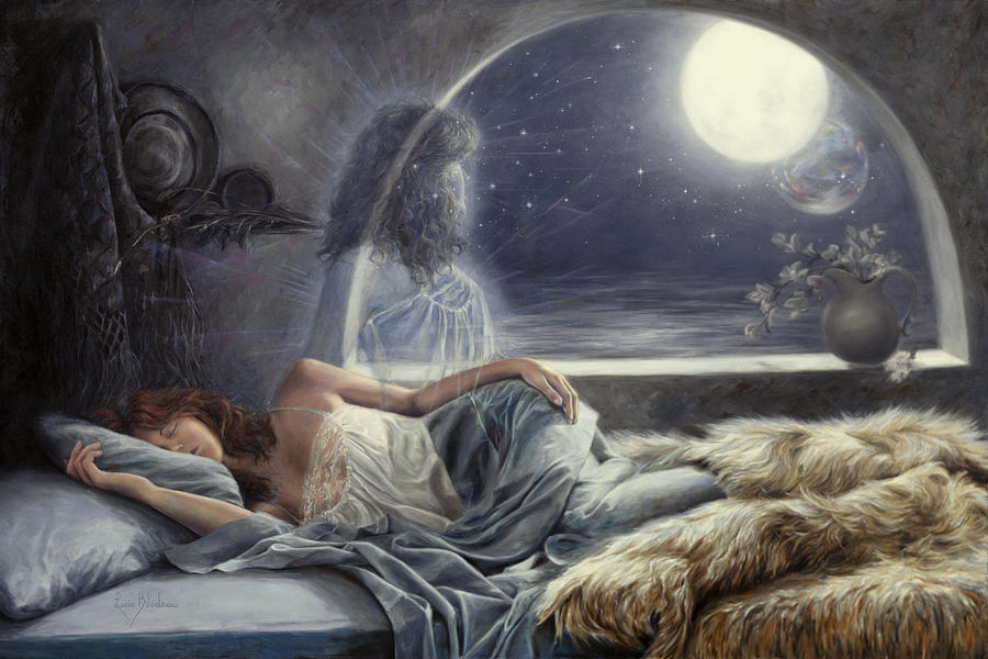 Fantasy Painting - Night Voyage by Lucie Bilodeau