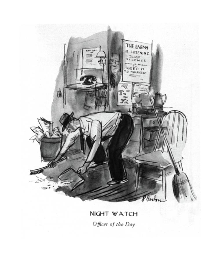 Night Watch

Of?cer Of The Day Drawing by Perry Barlow