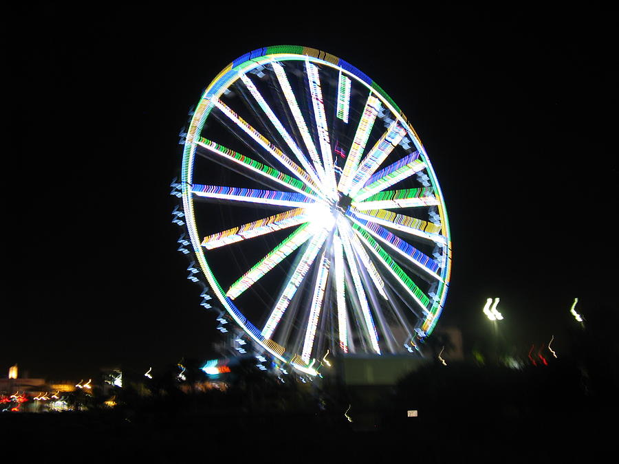 Night Wheel Photograph by Rollin Jewett - Fine Art America