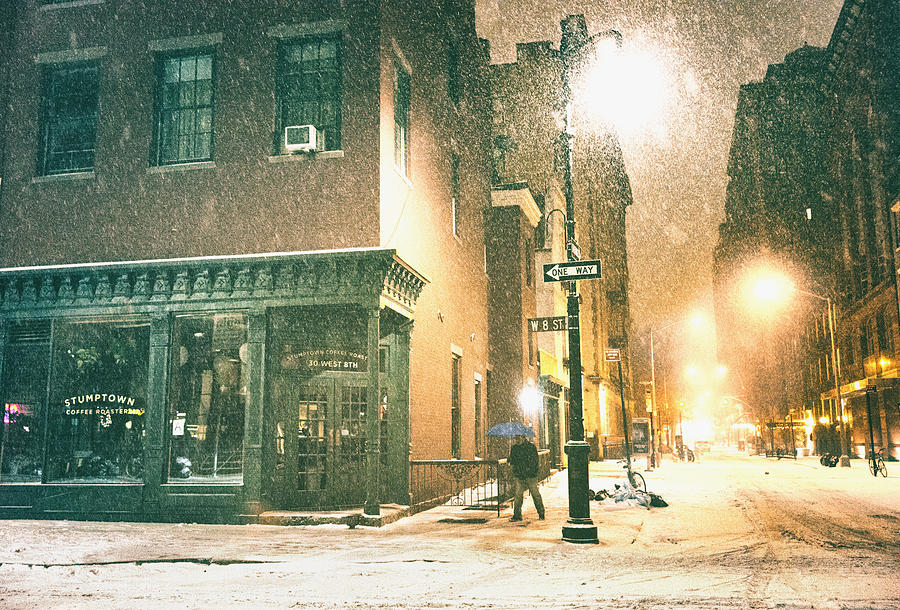 New York City Photograph - Night - Winter - New York City by Vivienne Gucwa