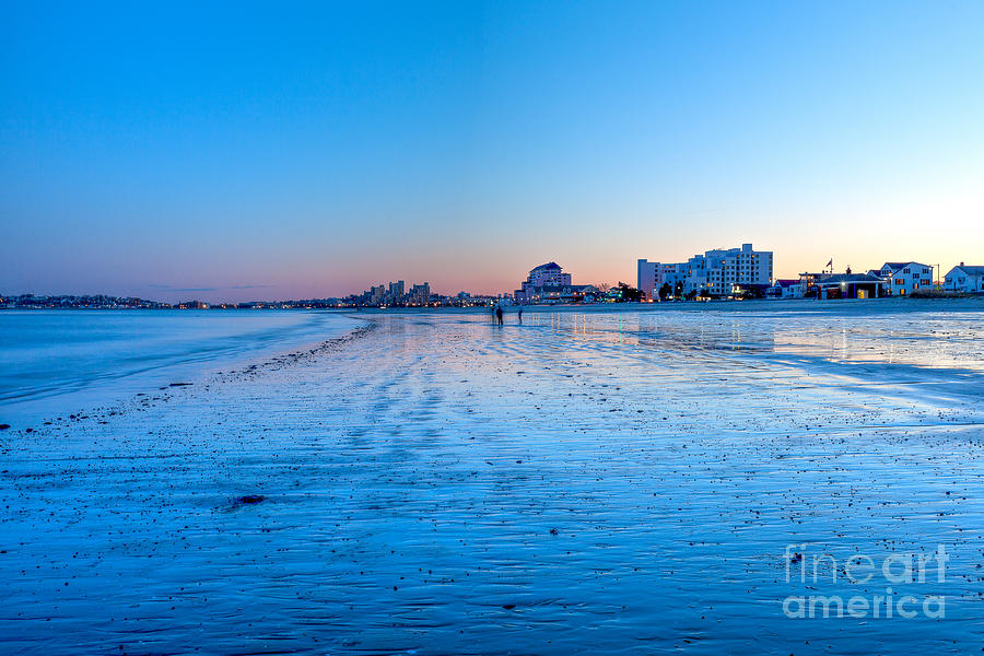 Nightfall at Revere Beach Photograph by Susan Cole Kelly