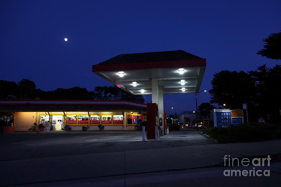 Nightfall Over The Local Gas Station 5D25173 Photograph by Wingsdomain Art and Photography