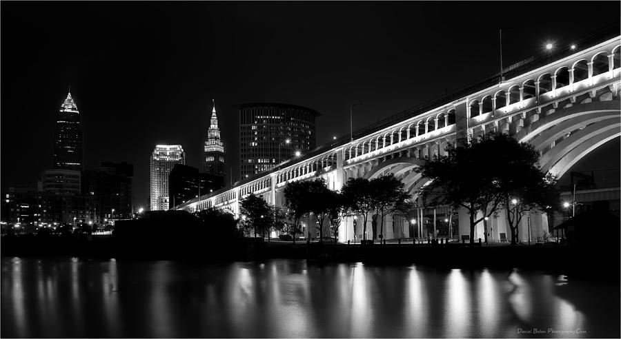 Nightime in Cleveland Photograph by Daniel Behm