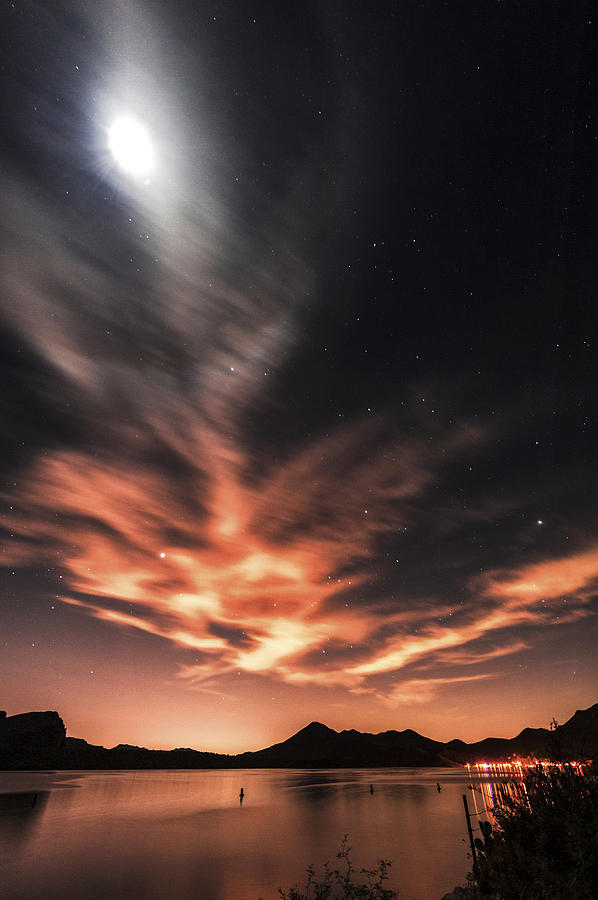 Nightime Saguaro Skies Photograph by Anthony Citro