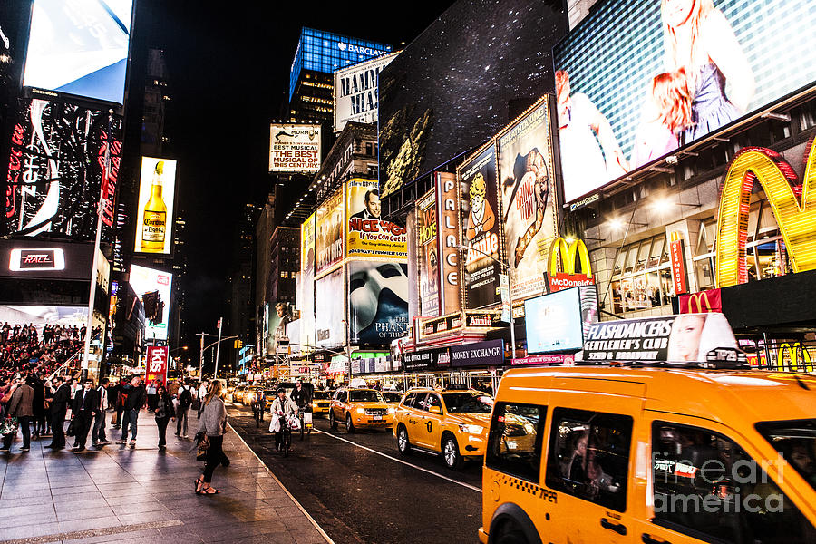 Nightlife At New York City Photograph by Gertjan Koster