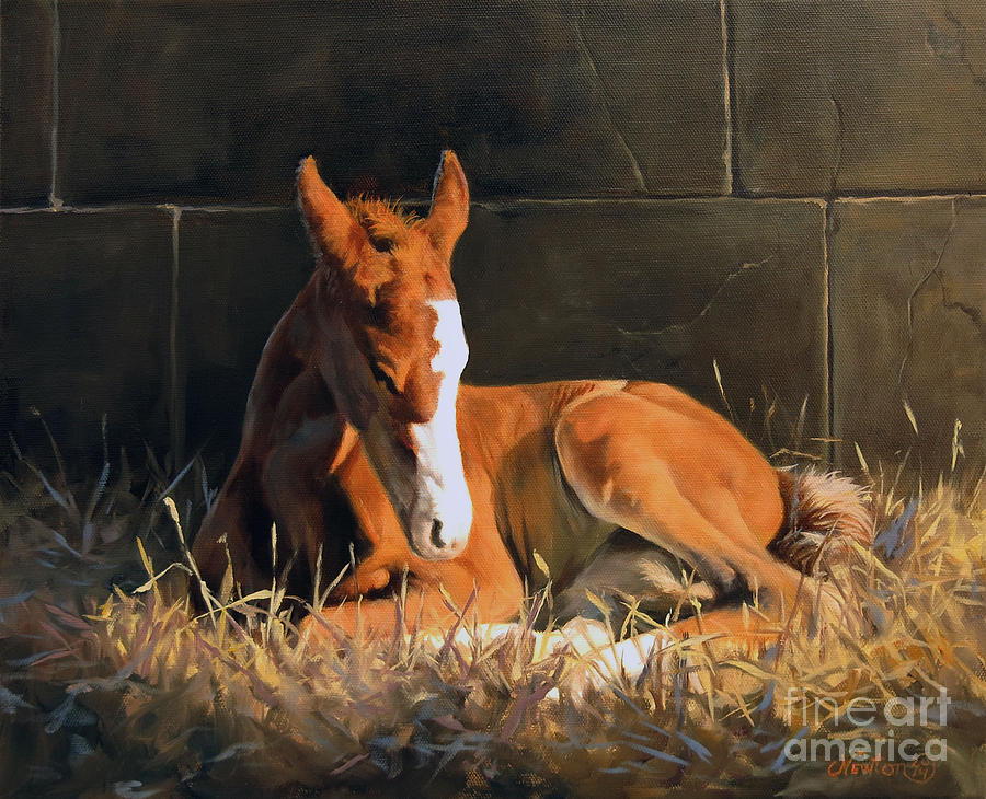 Horse Painting - Nightlight by Jeanne Newton Schoborg