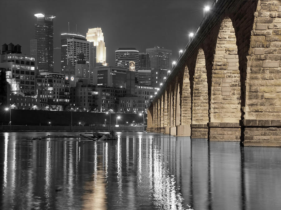 Minneapolis Photograph - Nightlight Landscape by Near and Far Photography