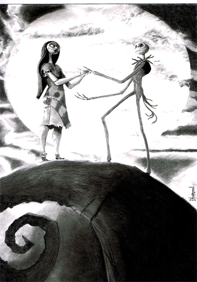 Nightmare Before Christmas Drawing by David Horton